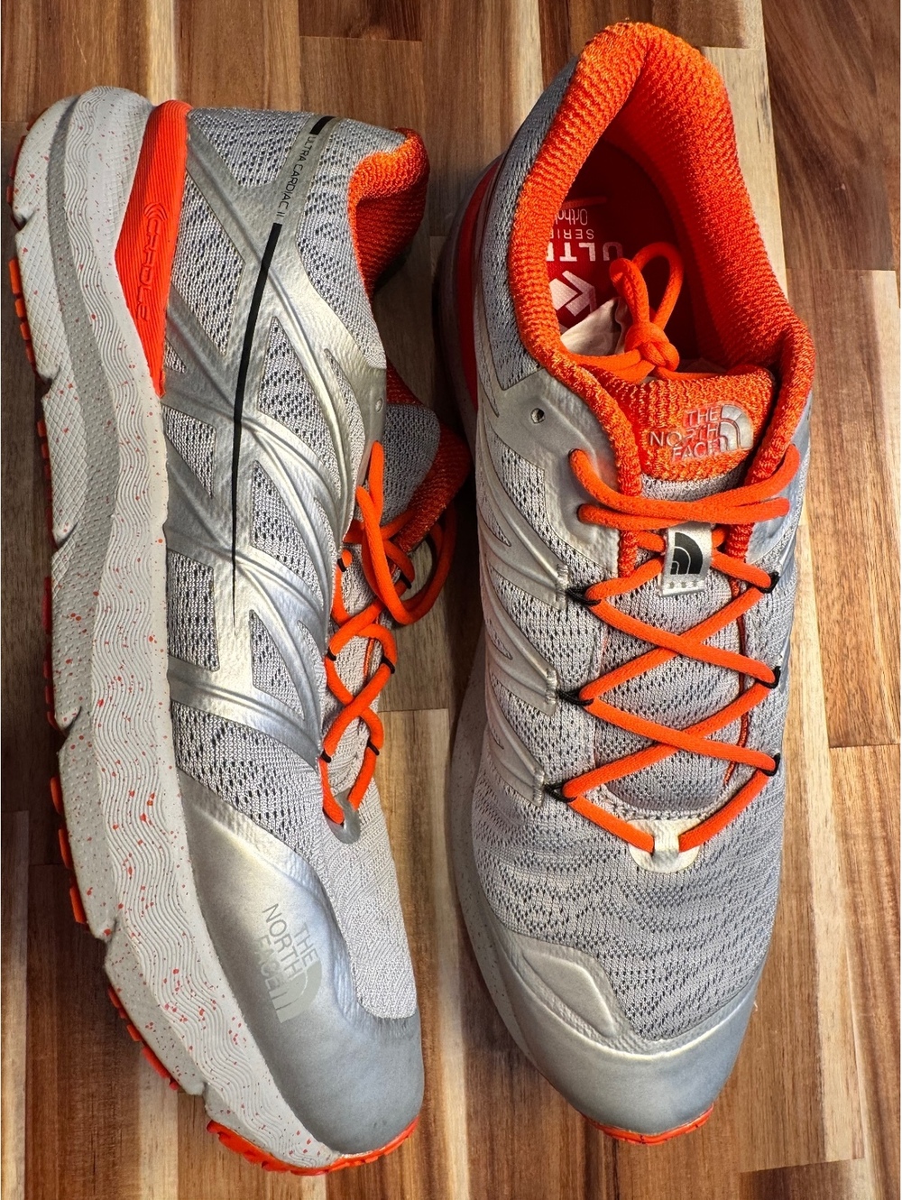 The North Face Ultra Cardiac II Men 12 Gray Orange Vibram Shoes New No Box